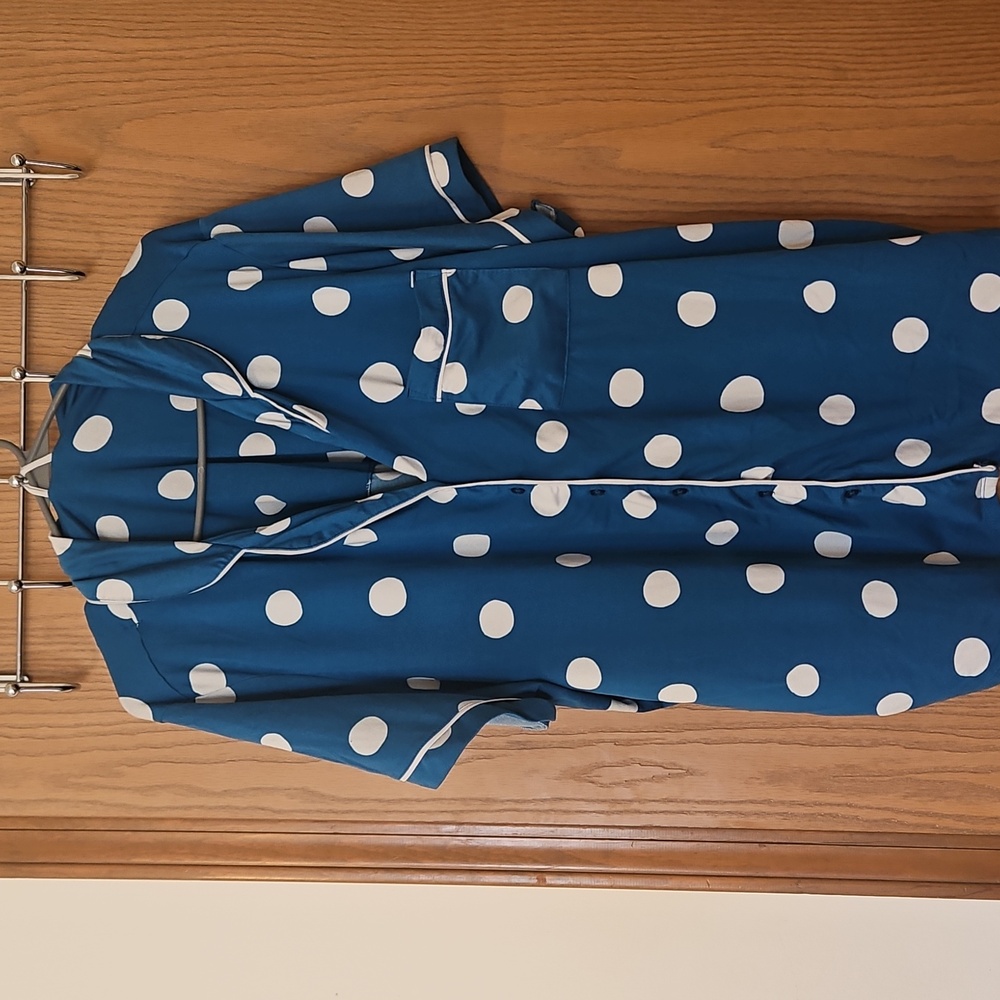 Secret Treasures Shorty Pajama Set Turquoise Polka Dot 2 Piece Size 3X